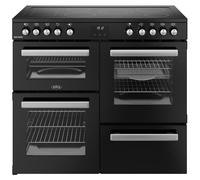 Belling Cookcentre 100E 100cm Electric Range Cooker with Ceramic Hob - Black - A/A Rated