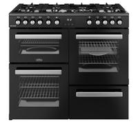 Belling 444411799 100cm Wide Cookcentre Dual Fuel Range Cooker in Blac