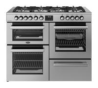 Belling 444411806 110cm Wide Cookcentre Dual Fuel Range Cooker in Stai