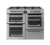 Belling 444411806 110cm Wide Cookcentre Dual Fuel Range Cooker in Stai