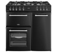 Belling 444411820 90cm Wide Farmhouse Dual Fuel Range Cooker in Black