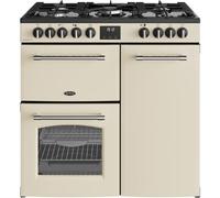Belling 444411821 90cm Wide Farmhouse Dual Fuel Range Cooker in Cream