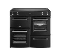 Belling Farmhouse 100Ei 100cm Electric Range Cooker with Induction Hob - Black - A/A Rated, Black
