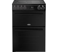 Belling 60cm wide Double Oven BEL FSA VISION 60Ei Electric Cooker with Induction Hob - Black - A Rated