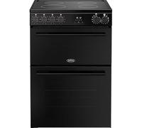 Belling 60cm wide Double Oven BEL FSA VISION 60Ei Electric Cooker with Induction Hob - Black