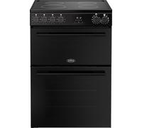 Belling 60cm Double Oven BEL FSA VISION 60Ei Electric Cooker with Induction Hob - Black - A Rated, Black