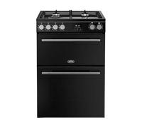 Belling 60cm Double Oven Dual Fuel BEL FSA VISION 60DF Cooker - Black / Silver Steel - A Rated, Silver