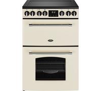 Belling 60cm wide Double Oven Farmhouse 60E Mini Range Electric Cooker with Ceramic Hob - Cream - A/A Rated, Cream