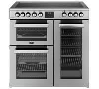 Belling Cookcentre 90E 90cm Electric Range Cooker with Ceramic Hob - Stainless Steel, Stylish & Efficient