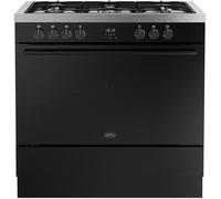 Belling BEL RCA VISION SGL 90DF 90cm wide Dual Fuel Range Cooker with Gas Hob - Black - A Rated