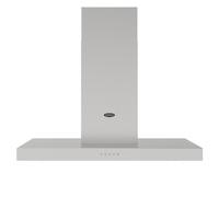 Belling BEL COOKCENTRE CHIM 90T STA 1663 90cm Flat Chimney Hood - STAINLESS STEEL