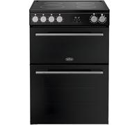 Belling Bel Fsa Vision 60Ei Bss 444412059 - Black Induction Electric Cooker - Double Oven