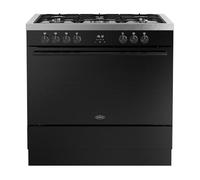 Belling BEL RCA VISION SGL 90DF 90cm wide Dual Fuel Range Cooker with Gas Hob - Black - A Rated