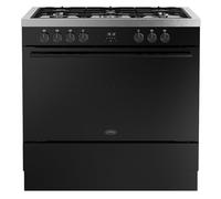 Belling BEL RCA VISION SGL 90DF 90cm wide Dual Fuel Range Cooker with Gas Hob - Black - A Rated