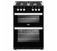 Belling Cookcentre 60DF 60cm Double Oven Dual Fuel Cooker - Black
