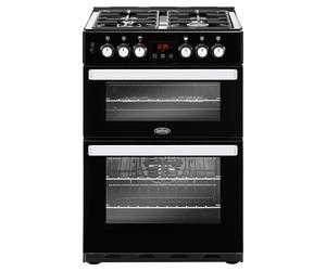 Belling COOK60DFBLK 600mm Mini Range Dual Fuel Cooker Gas Hob Black