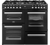 Belling Cookcentre 100DF 100cm Dual Fuel Range Cooker - Black - A/A Rated