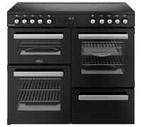 Belling Cookcentre 100E 100cm Electric Range Cooker with Ceramic Hob - Black - A/A Rated
