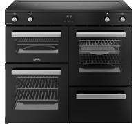 Belling Cookcentre 100Ei 100cm wide Electric Range Cooker with Induction Hob - Black - A/A Rated, Black