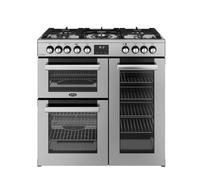 Belling Cookcentre 90cm Dual Fuel Range Cooker - Stainless