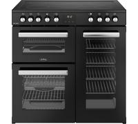 Belling Cookcentre 90E 90cm wide Electric Range Cooker with Ceramic Hob - Black - A Black