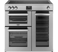 Belling 444411796 90cm Wide Cookcentre Induction Range Cooker in Stain