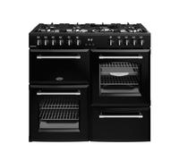 444411829 Farmhouse 100DF Dual Fuel Range Cooker - Black