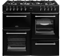 Belling 444411829 100cm Wide Farmhouse Dual Fuel Range Cooker in Black