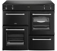 BELLING Farmhouse 100EI Electric Induction Range Cooker - Black, Black