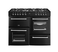 Belling Farmhouse 110cm Dual Fuel Range Cooker - Black