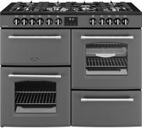 Belling Farmhouse 110DF 110cm wide Dual Fuel Range Cooker with Gas Hob - Anthracite - A Rated