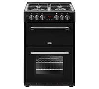 Belling Farmhouse 60DF 60cm Double Oven Dual Fuel Mini Range Cooker - Black