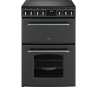 Belling Farmhouse 60E 60cm Electric Mini Range Cooker with Ceramic Hob - Anthracite - A/A Rated, Black