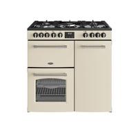 Belling 444411821 90cm Wide Farmhouse Dual Fuel Range Cooker in Cream