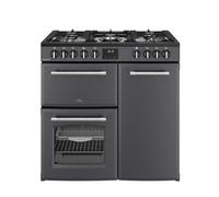 Belling Farmhouse 90cm Dual Fuel Range Cooker - Grey 444411819