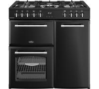 Belling Farmhouse 90cm Dual Fuel Range Cooker - Black