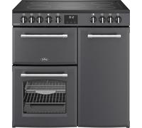Belling Farmhouse 90E 90cm Electric Range Cooker with Ceramic Hob - Anthracite - A/A Rated