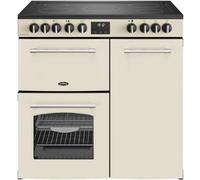 Belling Farmhouse 90E 90cm Electric Range Cooker with Ceramic Hob - Cream - A/A Rated