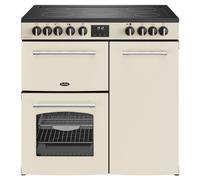 Belling Farmhouse 90E 90cm wide Electric Range Cooker with Ceramic Hob - Cream - A/A Rated
