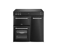 Belling Farmhouse 90Ei 90cm Electric Range Cooker with Induction Hob - Black - A