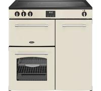 Belling Farmhouse 90Ei 90cm wide Electric Range Cooker with Induction Hob - Cream - A/A Rated