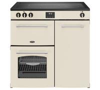 Belling Farmhouse 90Ei 90cm wide Electric Range Cooker with Induction Hob - Cream - A/A Rated