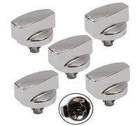 Belling Genuine 444445412 444445413 1000DF Oven Cooker Knob Function Control Switch (Silver/Chrome, Pack of 5 Knobs)