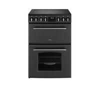 Belling Farmhouse 60E 60cm Electric Mini Range Cooker with Ceramic Hob - Anthracite - A/A Rated, Black