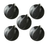 Belling Oven Cooker Hob Gas Flame Control Knobs (Black, Pack of 5)