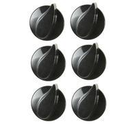 Belling Oven Cooker Hob Gas Flame Control Knobs (Black, Pack of 6)