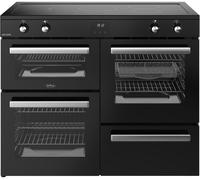 Belling Cookcentre 110Ei 110cm Electric Range Cooker with Induction Hob - Black - A/A Rated, Black