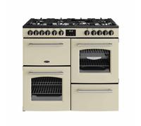 Belling Farmhouse 100DF 100cm Dual Fuel Range Cooker - Cream - A Rated