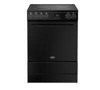 Belling VIS60SGLEIBK 600mm Single Electric Cooker Induction Hob Black