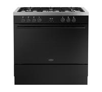 Belling BEL RCA VISION SGL 90DF 90cm wide Dual Fuel Range Cooker with Gas Hob - Black - A Rated